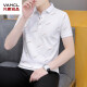 Vanke Eslite Lei Jun Lapa de verano Camiseta de manga corta Manga de cuello juvenil para hombres Versátil Versátil Pol Black Qy679 M 100-120Jin [Jin iguala 0.5 kg]