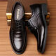 Zapatos de cuero para hombres playboy negocio zapatos de cuero casual formal de cuero para hombres versátiles zapatos de boda transpirables zapatos de trabajo negros 9901 41