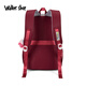 Walker Shop 品牌初中生书包新款大容量高中生学生双肩背包减负护脊双肩包 红配白
