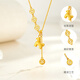 Chow Tai Sang Silver Necklace Make Money Immediately Necklace New Chinese Style Gift for Girlfriend and Wife Holiday Anniversary Birthday Gift Make Money Immediately Necklace