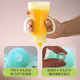 Belles baby silicone rice flour paste food supplement tool reusable baby puree suction bag homemade fruit drinking water bottle 120ml 1 pack multifunctional fruit puree bag 1 pack (jelly yellow)