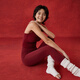 GigtGIGT Jiji Red Yoga Wear Suit Pilates Sports and Fitness Bottoming Nude Yoga Pants Women's Mashong (Nude Feeling Upgrade) S Recommendation 90-115Jin Jin is equal to 0.5 kg