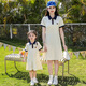 Little Bear Elf (xiaoxiongjingling) parent-child wear mother-daughter dress short-sleeved shorts suit sister and brother 2026 summer new family of three or four polo shirts men's single top/women's dress 45 mother size M (recommended weight 95-105 Jin Jin equals 0.5 kg)