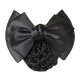 Jiaoxuefei professional headband hair net bag black nurse stewardess bank property hotel front desk hairpin bow hair cover