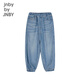 Jnby от Jnby New Style Jiangnan Clate Cloth Детская детская одежда конусные брюки Осенние мальчики и девочки 1O7E11730 993/джинсовая глубокая орхидея 140 см.