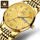 
OLEVS Swiss certified couple watches A pair of fully automatic mechanical watches waterproof and luminous trends Top 10 famous watches for men and women. Upgraded version 6630 couples full gold free engraving