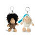 NICI allemand NICI SHIFT Car Chain Men's Key Doll Cartoon Mute Plux Doll Schoolbag Pendant Backpack Ornement NOUVEAU favori (mouton noir + mouton de la tétine) + Autocollants