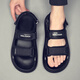Goldlion men's sandals summer 2025 new trendy and fashionable versatile sandals for teenagers and students wearing soft-soled beach shoes black 9902 38