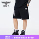 Junge London Spring- und Sommer Männer und Frauen gleiche Style Casual Hosen Goldgepresste Eagle Wings Print Shorts N14984 Silber XS