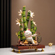 Rising el gato y los adornos ricos de bambú de la sala de estar del gabinete de televisión de la oficina de decoración de la casa Regalo SN9922 Rising The Bamboo + Tag Cat