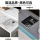 Znmw blanc invisible petit lavabo tasse de tasse de gaspilleur à sous-slot caché îlot île comptoir en acier inoxydable bassin 4839 Couvercle d'amortissement blanc Pompe de levage