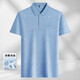 
Changxiang Huili middle-aged men's lapel short-sleeved T-shirt daddy suit summer thin polo shirt middle-aged and elderly ice silk half-sleeved men old man T ice silk-9923 blue real pocket M 48/165