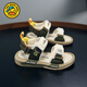 G.Duck Hallo kleine gelbe Ente Kinderschuhe Kindersandalen Sommer 2025 Neues Soft Sohle Kinder offener Baby Boy Beach Schuhe Trend 6212 Schwarz und Weiß 27 Size Inner Länge 17,2 cm