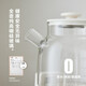 Olayks all-glass health kettle 1L mini constant temperature electric kettle office multi-function teapot flower teapot health kettle glass kettle stew pot all in one pottery white 1L with tea drain + glass stew pot
