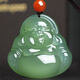 Red crisp hand Hetian jade pendant Buddha female model ice bottom clear water Buddha jade pendant necklace thick 25mm