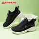 Zulijian elderly shoes men's casual shoes summer breathable walking shoes soft sole travel shoes 6086K black 41