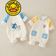 G.Duckkids Marke Baby Kleidung neue Herbstkleidung neue Baby Kleidung Langarm süßer Baby Jumpsuit Crawler Frühling und Herbststil 6221 Blau 80 cm