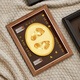 Bonaling Baby Full Moon Memorial Hands and Footprints Baby Hands and Footprints Photo Frame Newborn Hundred Days Fetal Hair Souvenir Years Eve Gift Baby Hands and Footprints [8-inch Walnut Color Frame] Horizontal Version