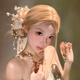 Fan Shengyu lily of the valley flowers tassel hair clip new retro new Chinese style flower hair accessories ancient style cheongsam bride head flower accessories lily of the valley flowers tassel hair clip