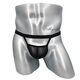 Slutty men's double thong M tight sexy personalized breathable transparent butt-lifting mesh men's underwear, a pair of black 90160Jin Jin equal to 0.5 kg, inner wear