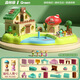 Yunya Magnetic Play House Toys Children Little Girls 3 to 6 years old Full Set of Castle Princess House Birthday Gift Gift Box New Model-Magnet Blue Castle [Mechanical Lighting]