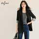 Eifli (Eifini) Eifli Frauen universeller elastischer Denim -Stoff beliebte Upgrade mit Breitfuß -Design Zigarettenhose 2025 Herbst neuer Stil Dunkelblau S