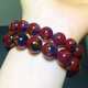 Zhuxin Natural Aurora 23 Kristall Aurora Armband Gold Titanium Kristallzahn Purpur Red Füllhorn rot pyramidenförmiger Männer- und Frauenarmband 12247 12 mm Aurora 23 Kristall