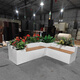 Terrace stainless steel flower box stool combination courtyard booth fence partition flower tank roof balcony seat planting box customized size contact customer service