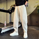 Kuraishi Kazuki trendy brand straight sweatpants men's autumn and winter new thickened warm solid color handsome casual sports pants Paris Gray XL
