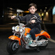 
Bedelong children's electric bike motorcycle can be seated for men and girls two-wheeled extra-large toy car double charging stroller painted orange 12V9A battery 570 motor hand twisted soft wheel