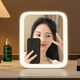 Beauty mirror led makeup mirror with light fill-in dormitory desktop desktop dressing mirror female folding student portable mirror three-color light adjustable long battery life CK33 white luxury model CK33 5K three-color light stepless dimming