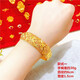 Reza Yuesa gold bracelet hollow wide version buckle bracelet long lasting wedding dragon and phoenix bracelet imitation plating style one