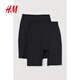 H&M女士塑身美体裤秋季无痕塑身骑行内裤高腰打底裤0278811 黑色 2XL 170/125