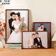 Hong Kong-Vietnam Chinese-style round solid wood wedding photo frame for wall hanging, high-end developed photos made into family portraits, empty frame customization, 1530 red rosewood color (right angle), 20 inches, inner frame 40.6*50.8 cm, wall hanging