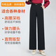 Jiangnan Story Mom Wear Spring 2025 New Pants High Waist Trousers Loose Straight Pants Middle-aged and Elderly Women's Pants 9905 Black Straight Pants M 95-110Jin [Jin equals 0.5 kg] Waist circumference 70C