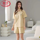 Langsha Light Luxury Pyjamas für Frauen in Sommer-Baumwollshorts-Shorts Einfacher ungezwungener Baumwollstil für Outdoor-Kleidung Z9855 M 80-100JIN [Jin gleich 0,5 kg]