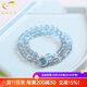Genomanman natural moonstone aquamarine double circle bracelet women's blue crystal bracelet beaded hand decoration beads 8mm