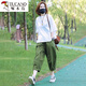 啄木鸟时尚休闲套装女夏简约白色T恤上衣宽松显瘦阔腿哈伦裤两件装 裤子 【单裤子】 XL 【115-130斤】
