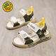 G.Duck Hallo kleine gelbe Ente Kinderschuhe Kindersandalen Sommer 2025 Neues Soft Sohle Kinder offener Baby Boy Beach Schuhe Trend 6212 Schwarz und Weiß 27 Size Inner Länge 17,2 cm