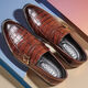 2024 Nouvelles chaussures en cuir en cuir de commerce pour hommes