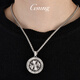GsunG Platinum Round Pendant Men's Platinum Ring PT950 Pendant Rotating Cross-Board Card Versatile Women's Sweater Chain Calculated by the Store's Gold Price on the Day