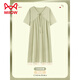 Catman MIIOW high-end nightgown for women summer pure cotton 7A antibacterial long high-end lace loose large size pajamas pregnant women home clothes Main picture CM: 674# Upgraded version pure cotton 7a anti-M (recommended 80-100Jin [Jin equals 0.5 kg])