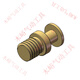
He Jiangong round head thread probe high current screw thimble spring contact M3M4M5M8M12 conductive telescopic positioning pin green PZ3897