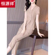 
Hengyuanxiang summer women's clothing 2025 new European products fashion professional temperament commuting light mature shirt foot pants two-piece set 2XL