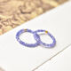 Companion blessing tanzanite ring for women, light luxury niche crystal small sugar cube ring for men, self-discipline couple ring, index finger tail ring, bead diameter is about 2mm - ring ring is about 10#