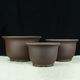 
Yixing extra-large diameter purple clay flower pot green planting vegetables and trees super large round ceramic bonsai pot dark blue 694 medium size two
