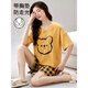 Calculat/Keen (Calculat/Keen) CK Sommer-Frauen-Kurzarm-Pyjama-Set mit einem Brustpolster integriert Home Clothing Dünne große Sommer-Baumwoll-GXT1047 L (Empfohlen 95-115 Jin [Jin gleich 0,5 kg]))