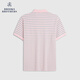 Brooks Brothers/Brooks Brothers Herren 25 Frühlings- und Sommer neue Baumwollgolden-Schaf-Farbbündel Streifen kurzärmelige Polo-Hemd B695-Pink S