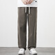 LEE KIDS new mulberry silk casual pants men's spring and summer straight trousers Lycel's cool and breathable high street trendy men's wide-leg pants 9901 black S (80Jin[Jin equals 0.5 kg])