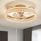 Opudakochi Camp Bedroom Light Shaking Head Fan Light Fan Light Modern Simple Light Luxury Crystal Living Room Master Bedroom Dining Ceiling Light 686 Gold 50CM Wuji+ - Shake Head